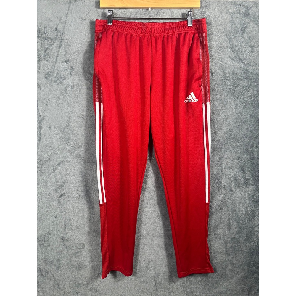 Adidas Tiro Track Pants Mens Large Red Aeroready Primegreen Soccer Joggers Logo